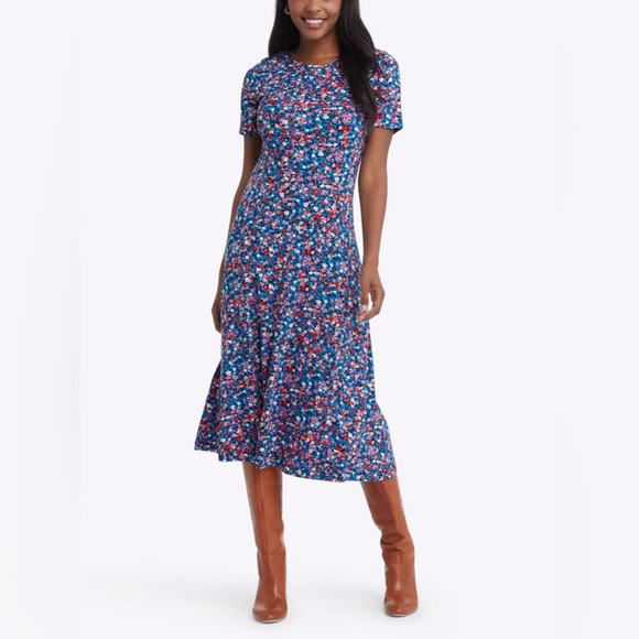 Draper James Dresses & Skirts - Draper James Blue Floral Midi Dress